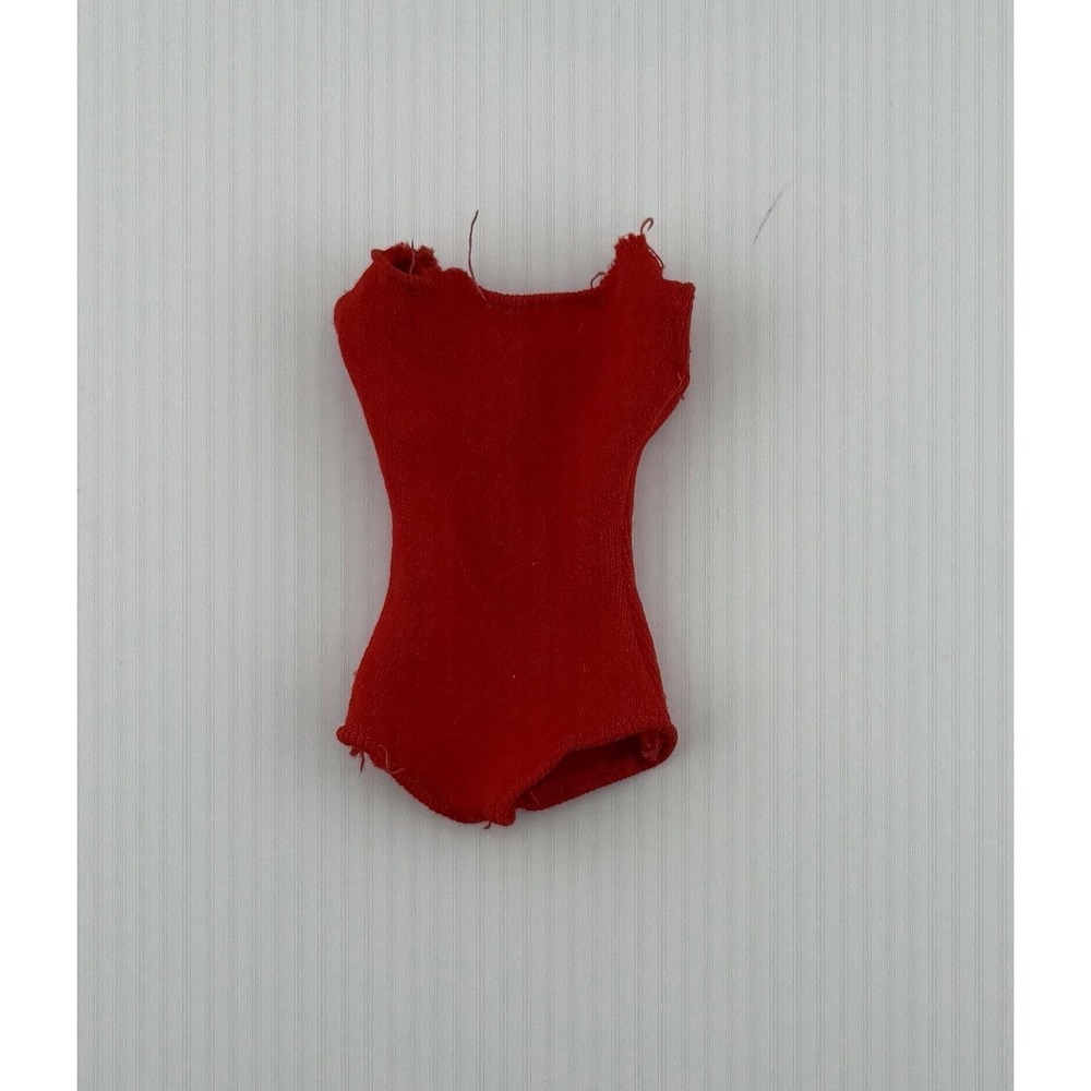 Vintage 1962 Barbie Swimsuit Red Helenca 1 Piece Bathing Suit #850 Fashion Doll